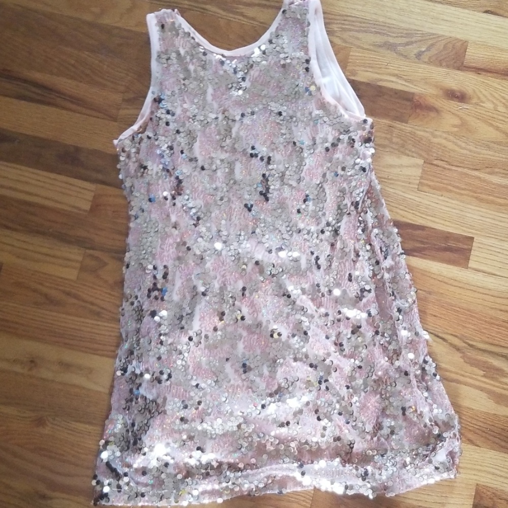 Sparkly rose gold dress